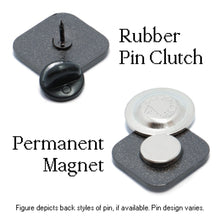 Load image into Gallery viewer, a picture of a magnet and a rubber pin
