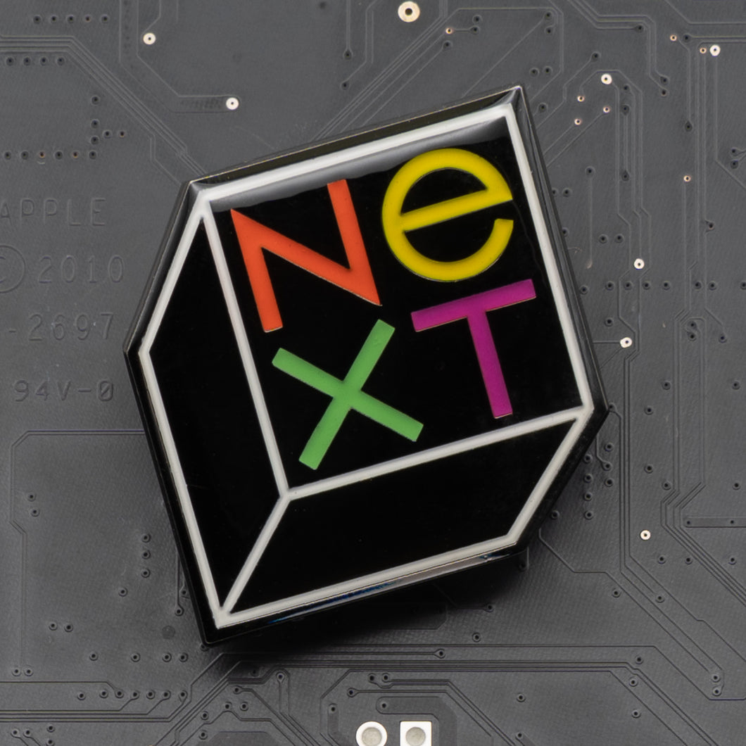 NeXT Enamel Pin – Retro Tech Accessory | Glitchbits