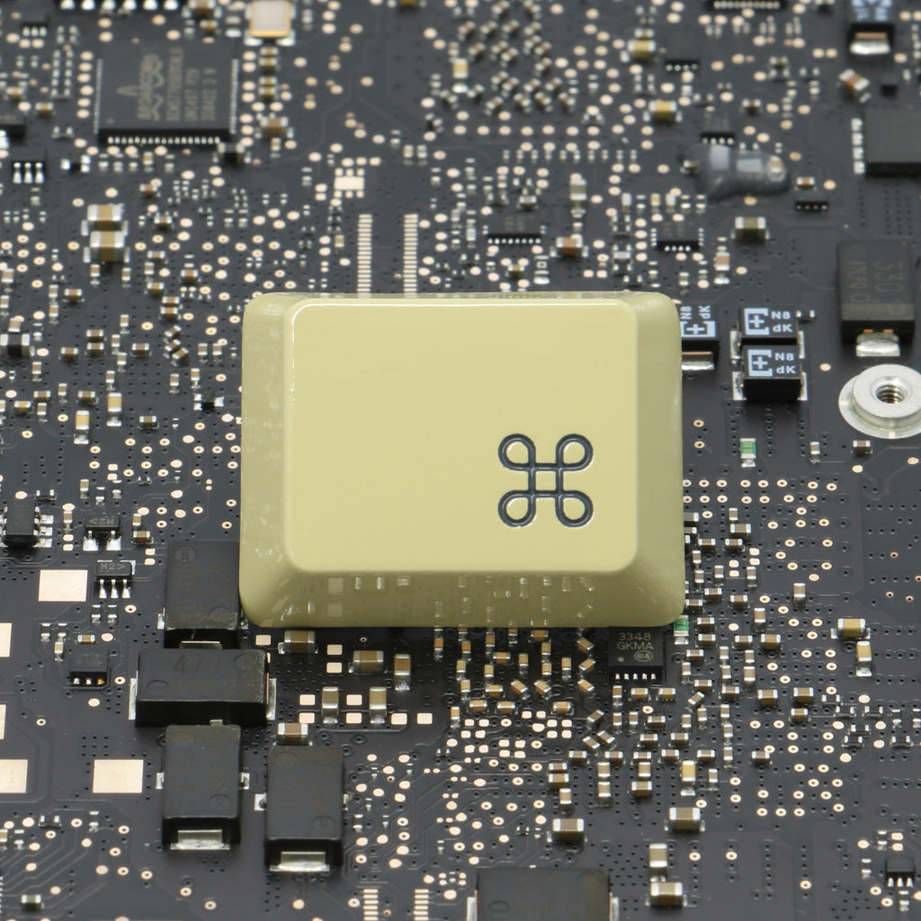 Beige Command Key ⌘ Enamel Pin – Retro Tech Accessory | Glitchbits