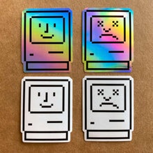 Load image into Gallery viewer, Happy Mac / Sad Mac Sticker Set
